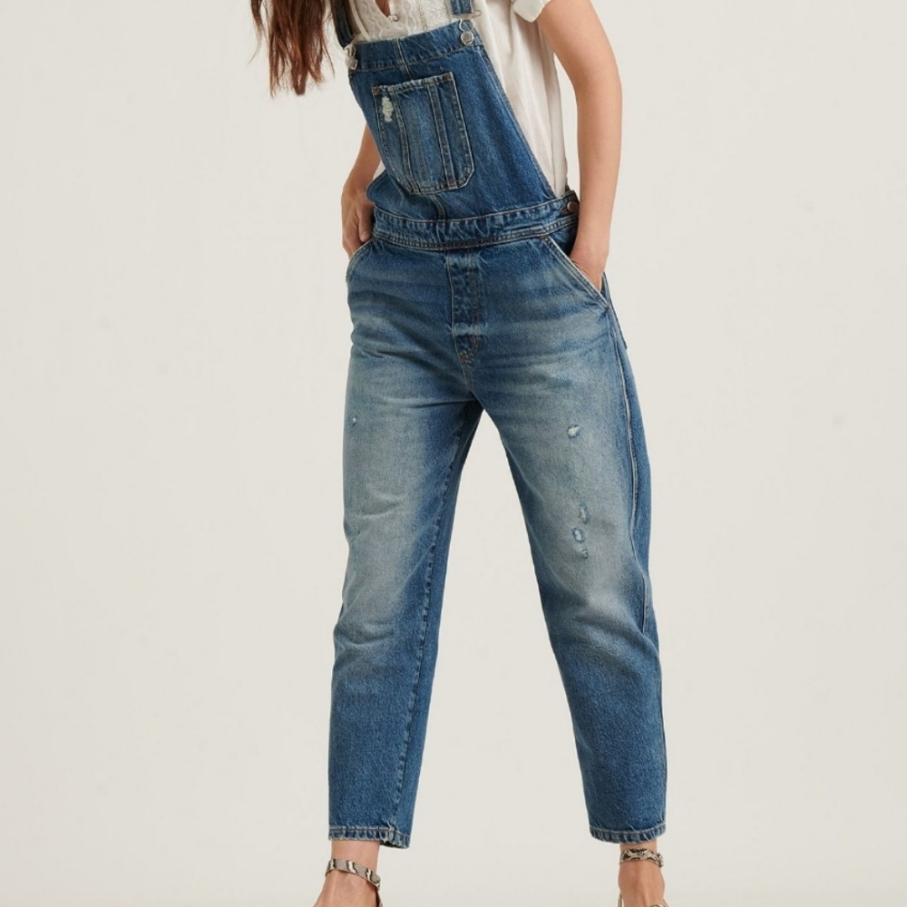 🆕 NWT Lucky Brand relaxed boyfriend fit overalls